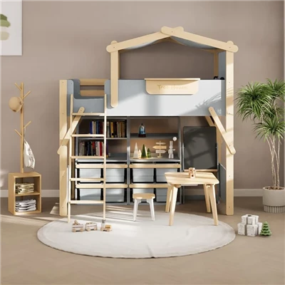 Beliche com escadas para crianças