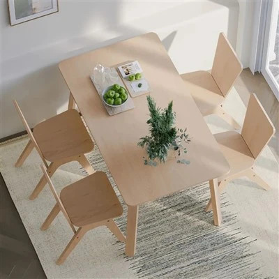 Mesa de madeira maciça de faia