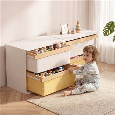 Armário de brinquedos com gavetas de armazenamento
